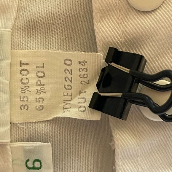 Mini Skirt Marilyn’s of Beverly Hills Sz 6 Vintage 80s White  Snap Button Front - Picture 4 of 10